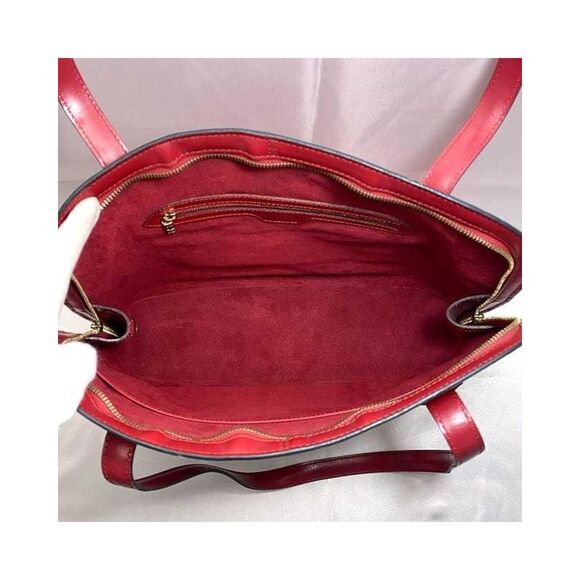 Pre Loved Louis Vuitton Epi Leather Dome Bag Red Unisex Tote Bags - Picture 7 of 8